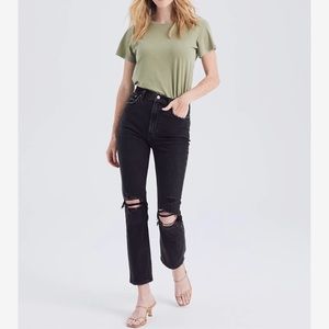 Abercrombie & Fitch Ultra High-Rise Ankle Straight Jeans